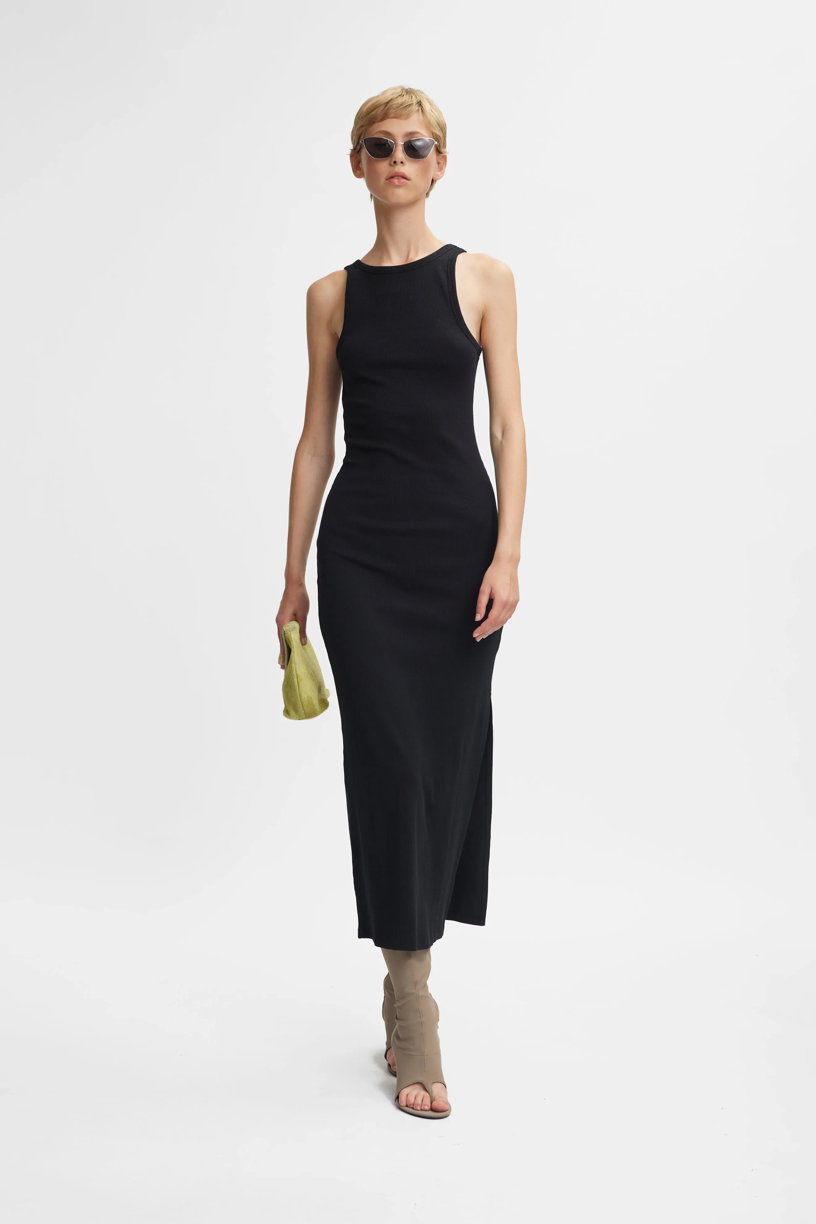 DrewGZ SL Reversible Long Dress  - Black