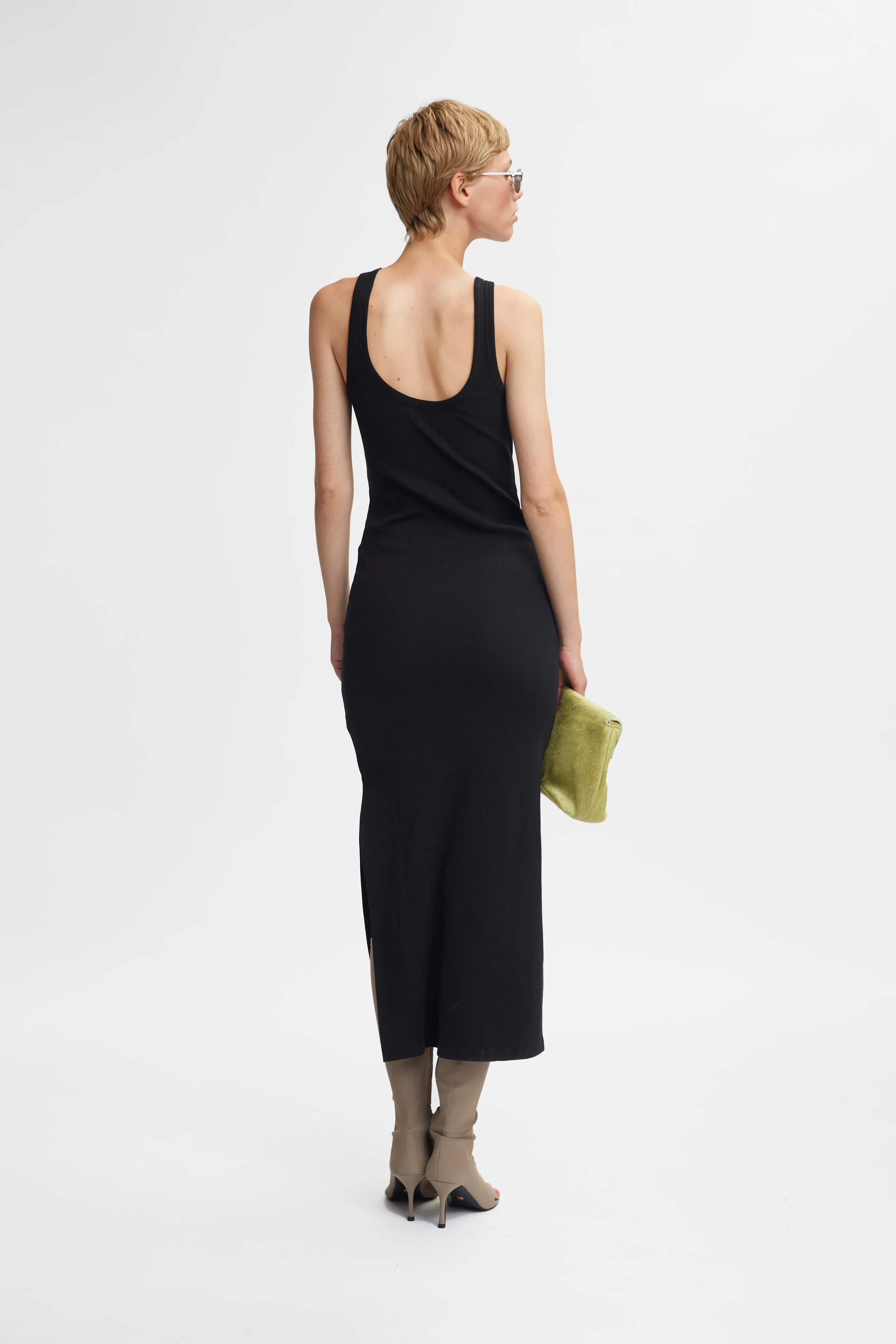 DrewGZ SL Reversible Long Dress  - Black