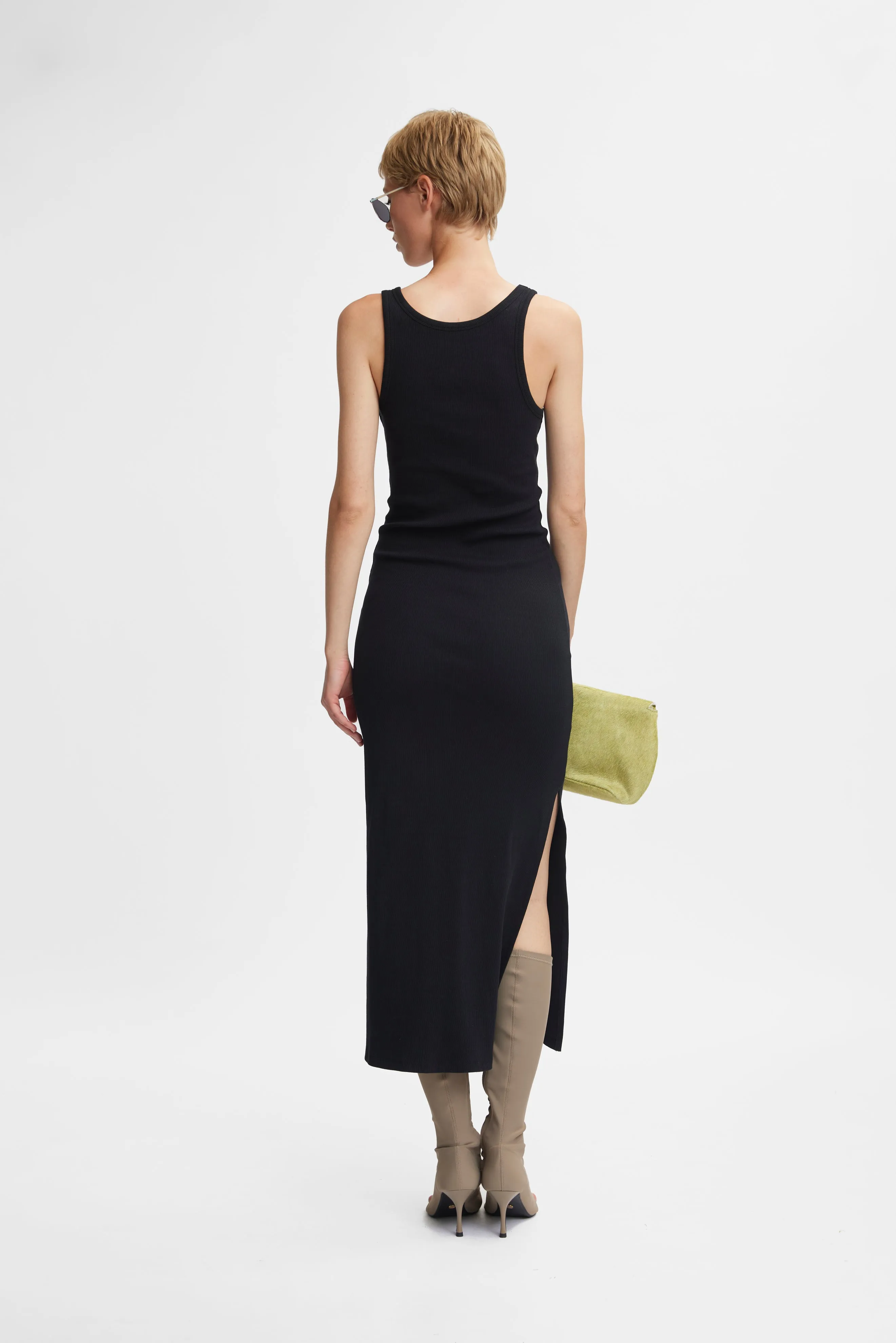 DrewGZ SL Reversible Long Dress  - Black
