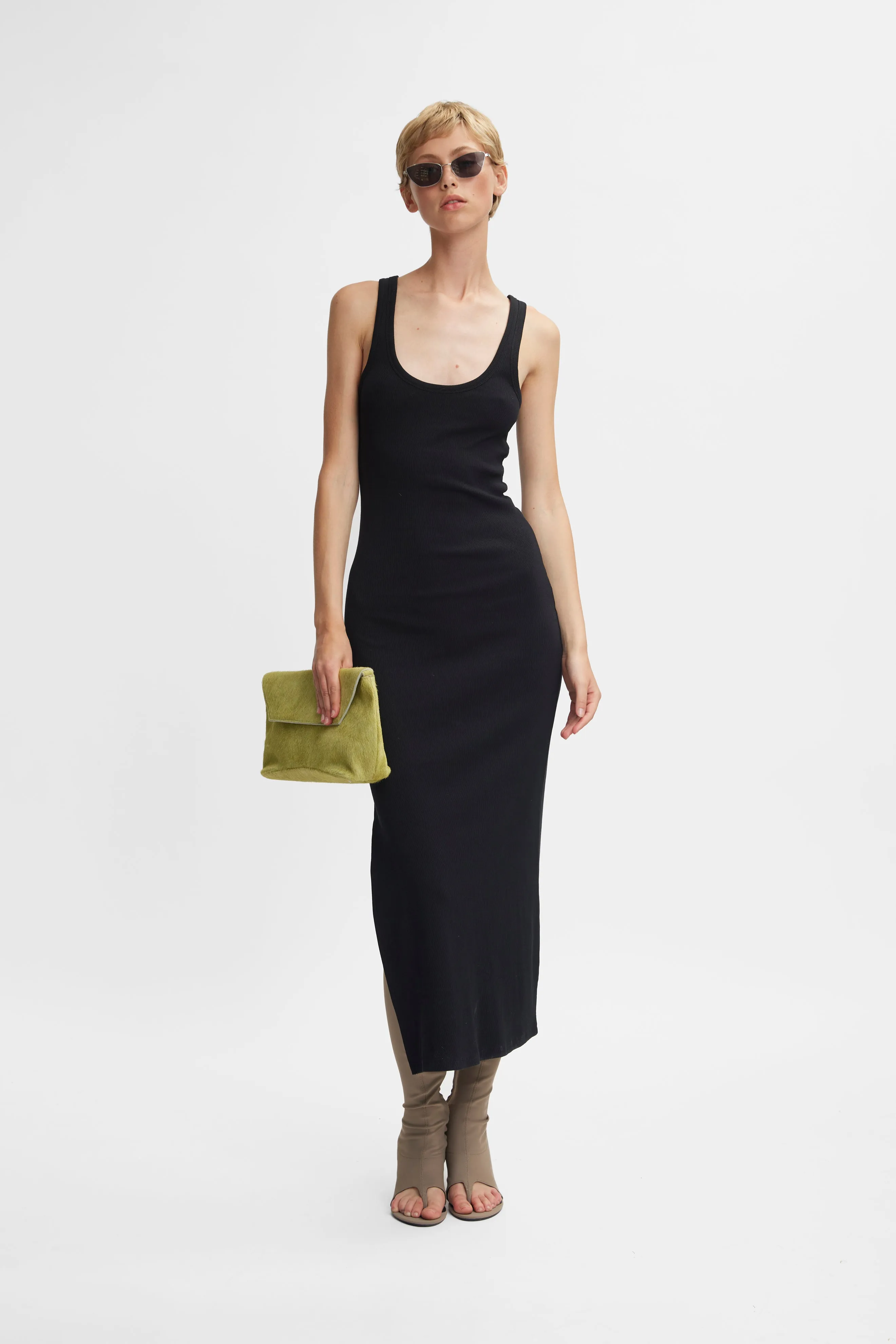 DrewGZ SL Reversible Long Dress  - Black