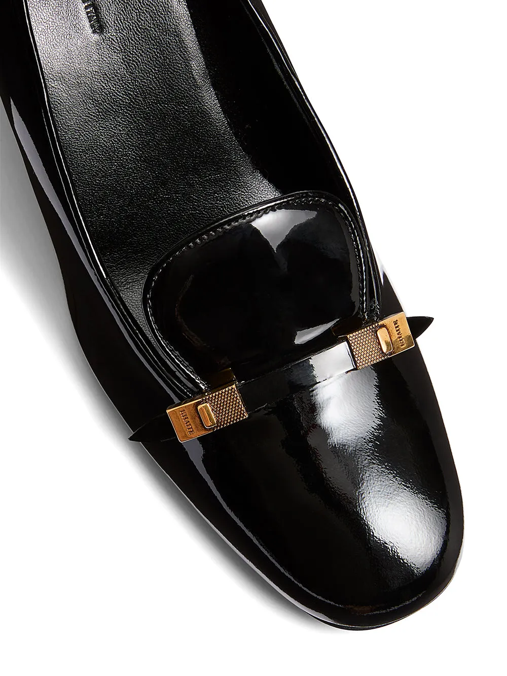 Elio Patent Leather Loafer Pumps