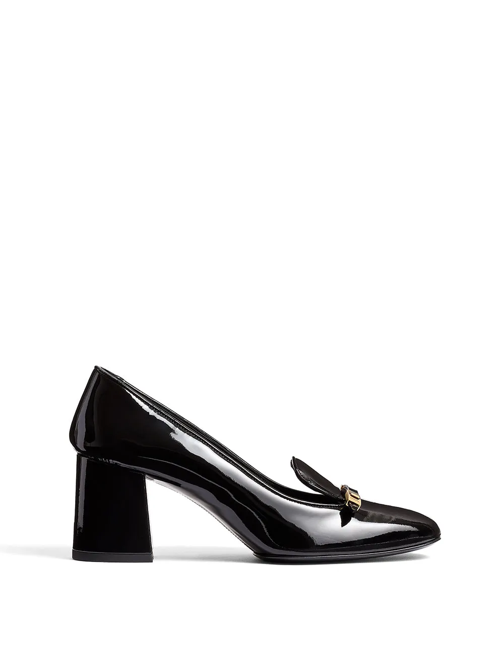 Elio Patent Leather Loafer Pumps