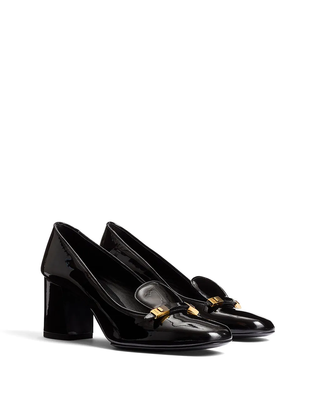 Elio Patent Leather Loafer Pumps