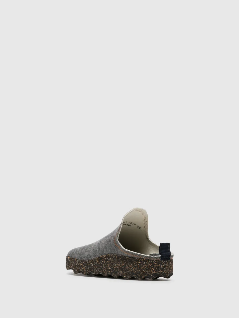 Gray Closed Mules