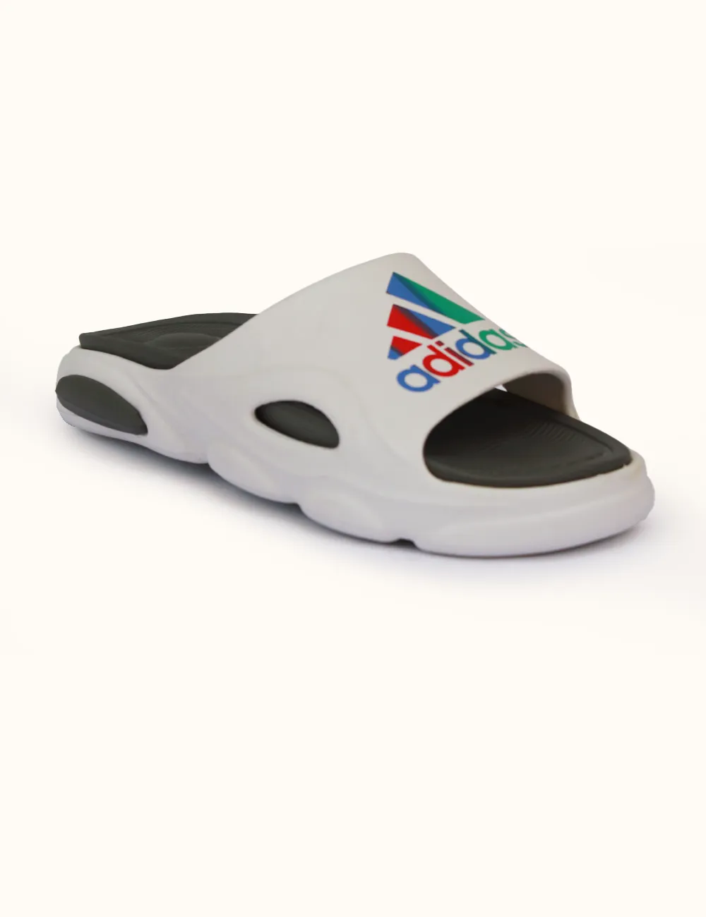 Grey White | Soft Slippers for Kids