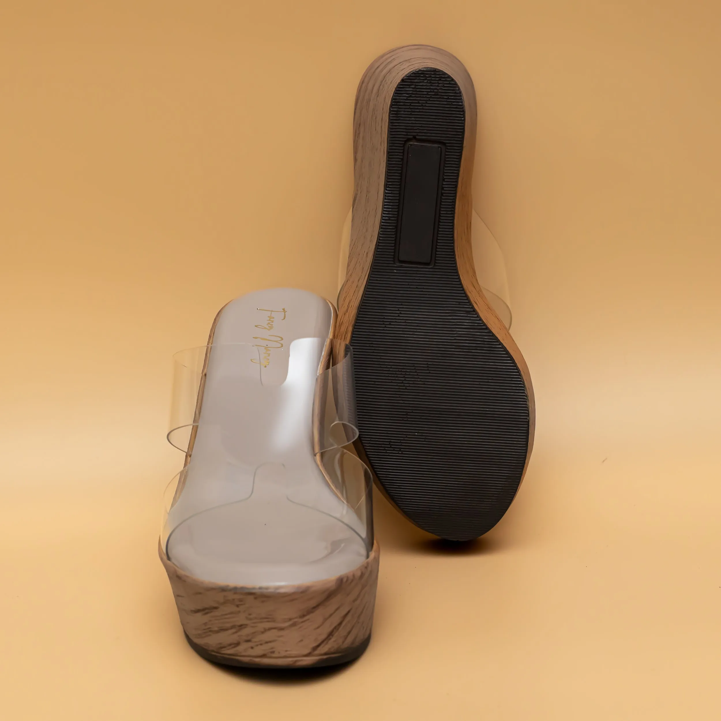H Style Transy Wedges - Beige