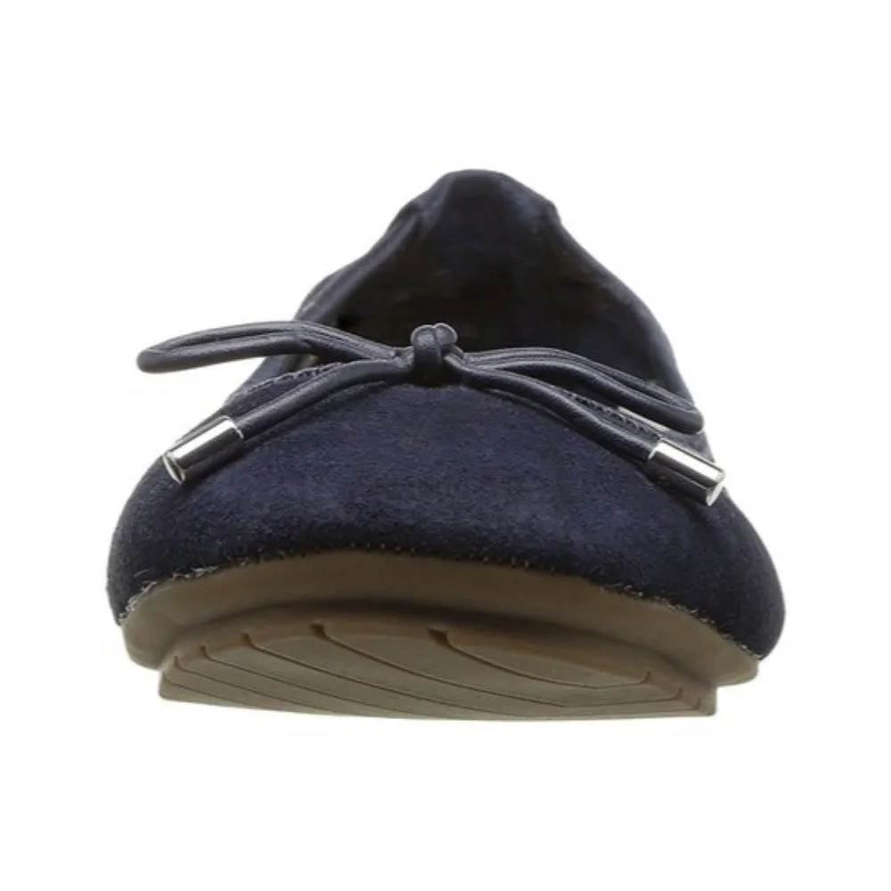 Halle Navy Suede Me Too Flat