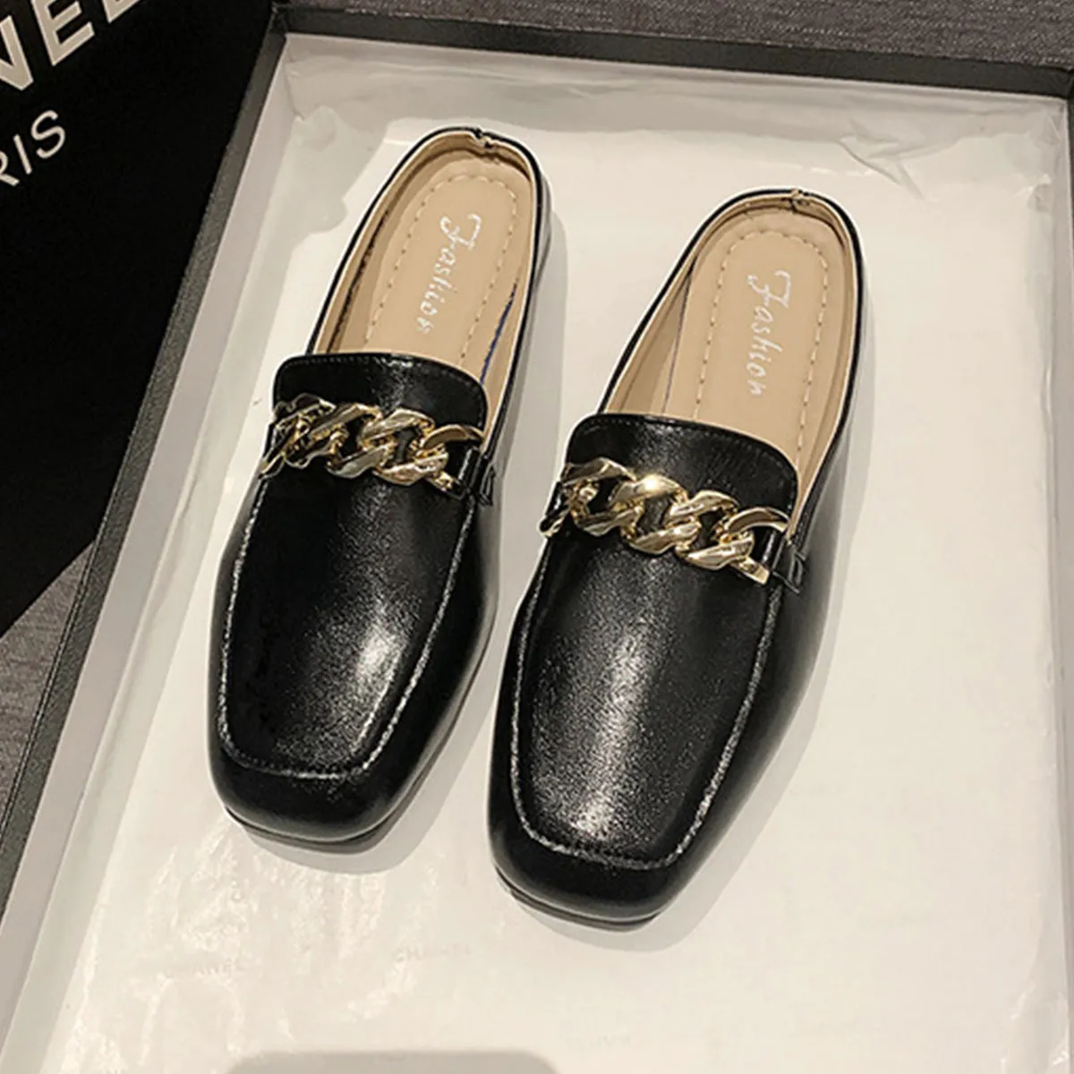 Halston Lee Square Toe Flat Loafers-Multiple Color Options