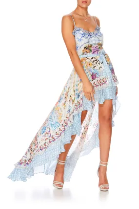 HIGH LOW BUTTON DOWN DRESS GIRL NEXT DOOR