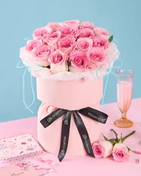 Laurie Pink Rose Valentine's Day Russian Bouquet (VD)