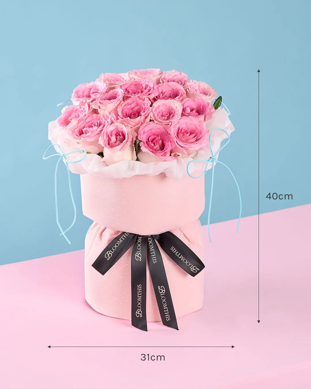 Laurie Pink Rose Valentine's Day Russian Bouquet (VD)