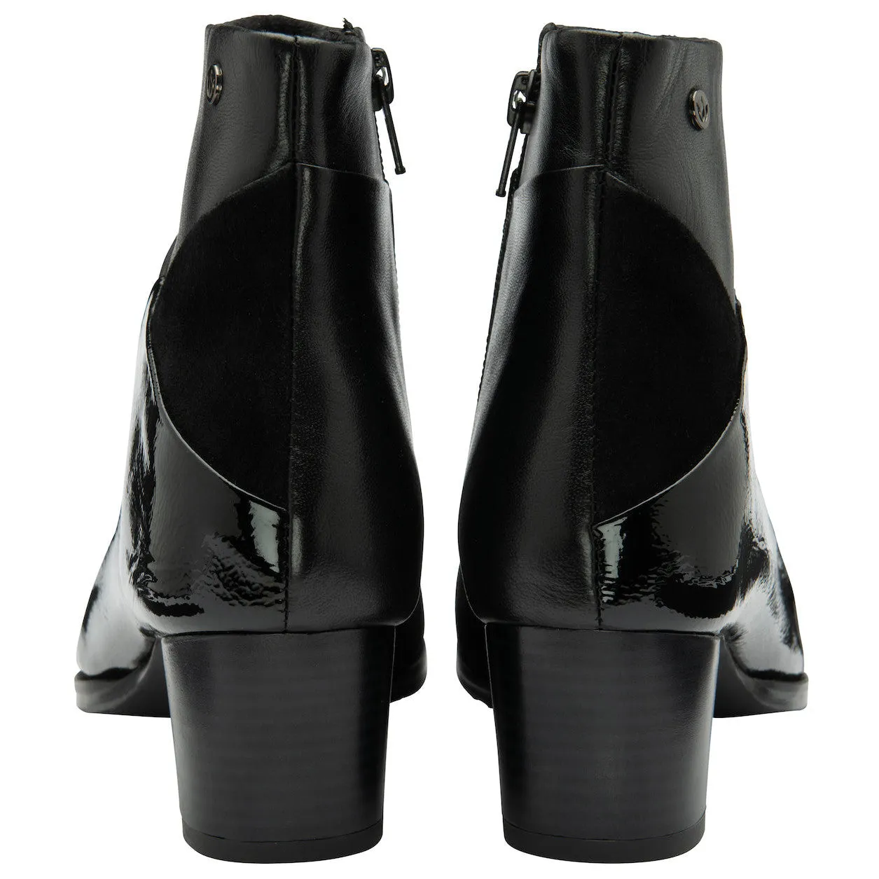 Lotus Booker Ladies Navy Leather Side Zip Ankle Boots