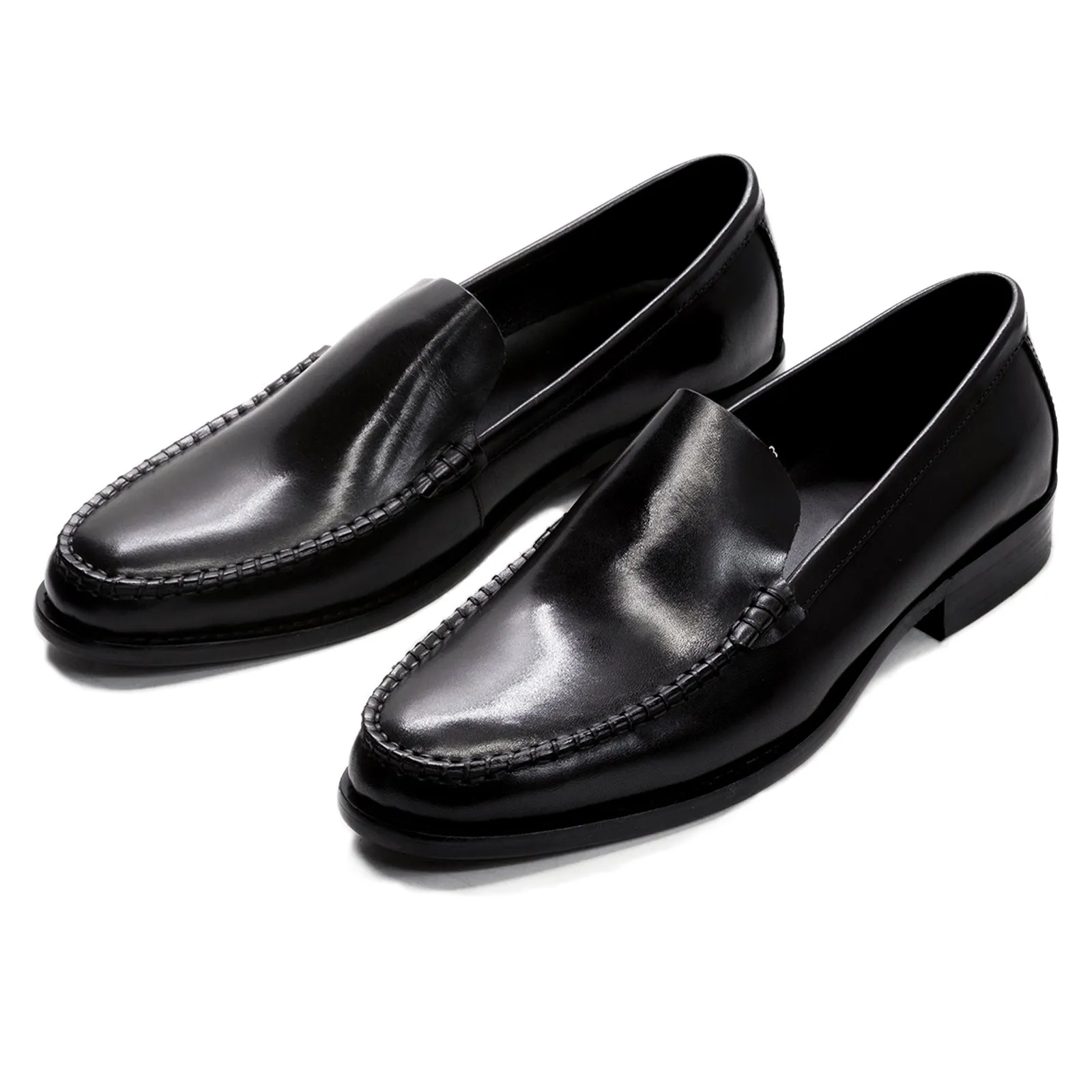 Men's Leather Shoes Leather Custom New Slip-on Leather Shoes Men Gentleman Business Casual Loafers Office Simplicity