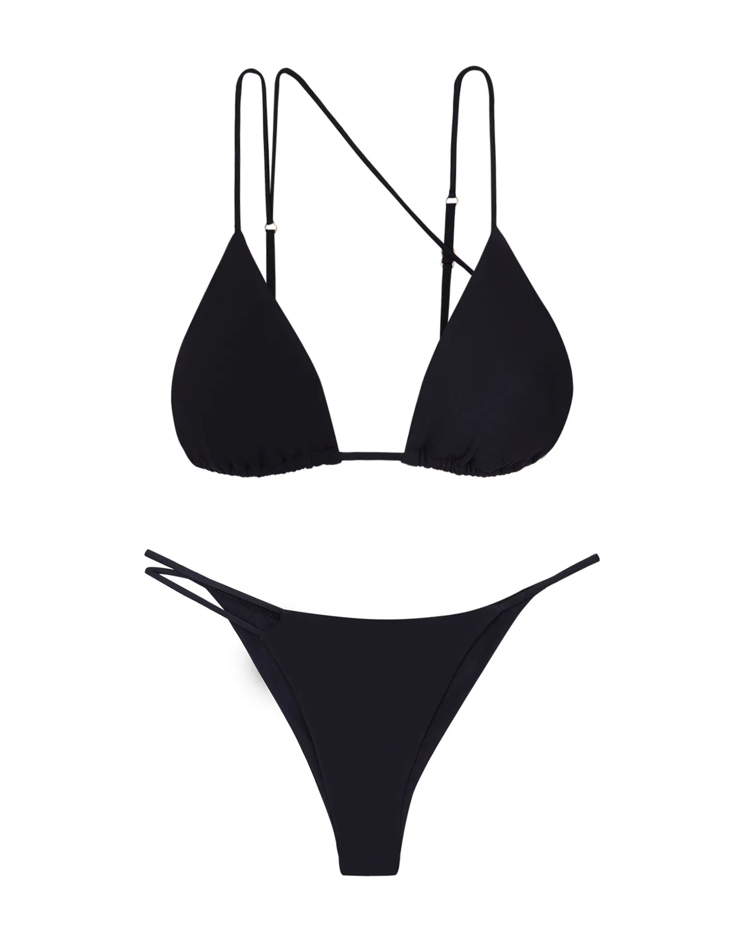 Nara Parallel Tri Top - Black