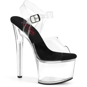 PASSION-708 Clear 7 Inch Pole Dancing Shoes
