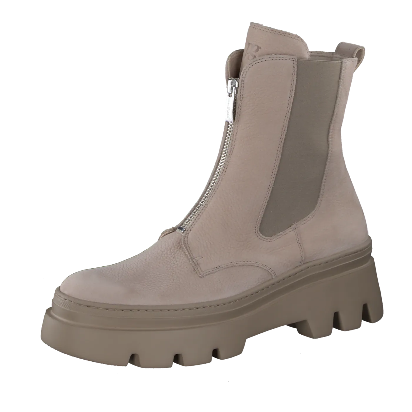 PAUL GREEN Taupe zip up Ankle Boot  8030