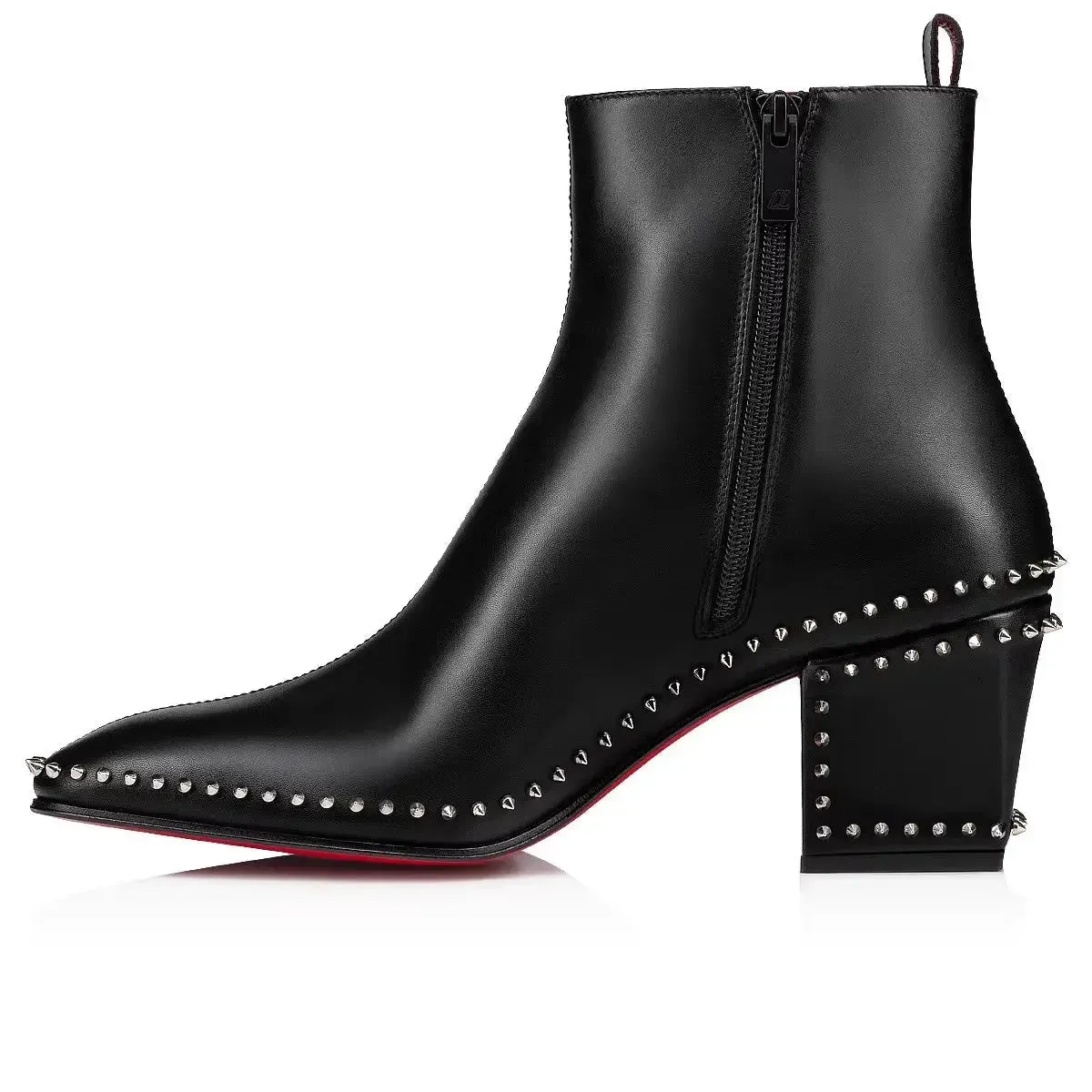 POX Rhine - Rhinestone High-heeled Red bottom booties for women