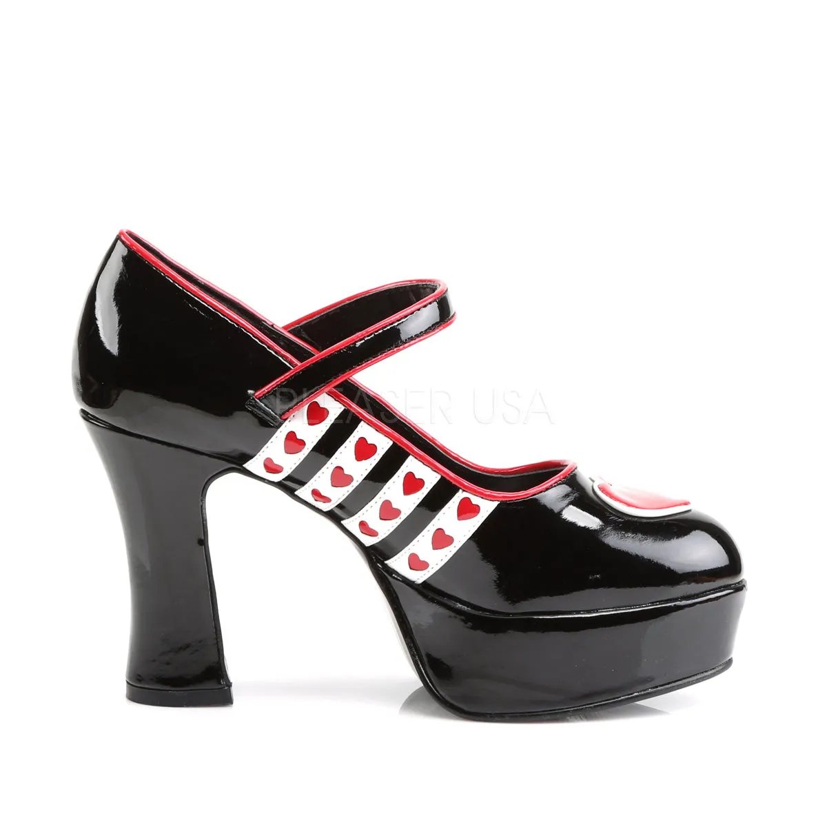 Queen of Hearts Platform Heels