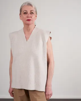 rib vest - chalk