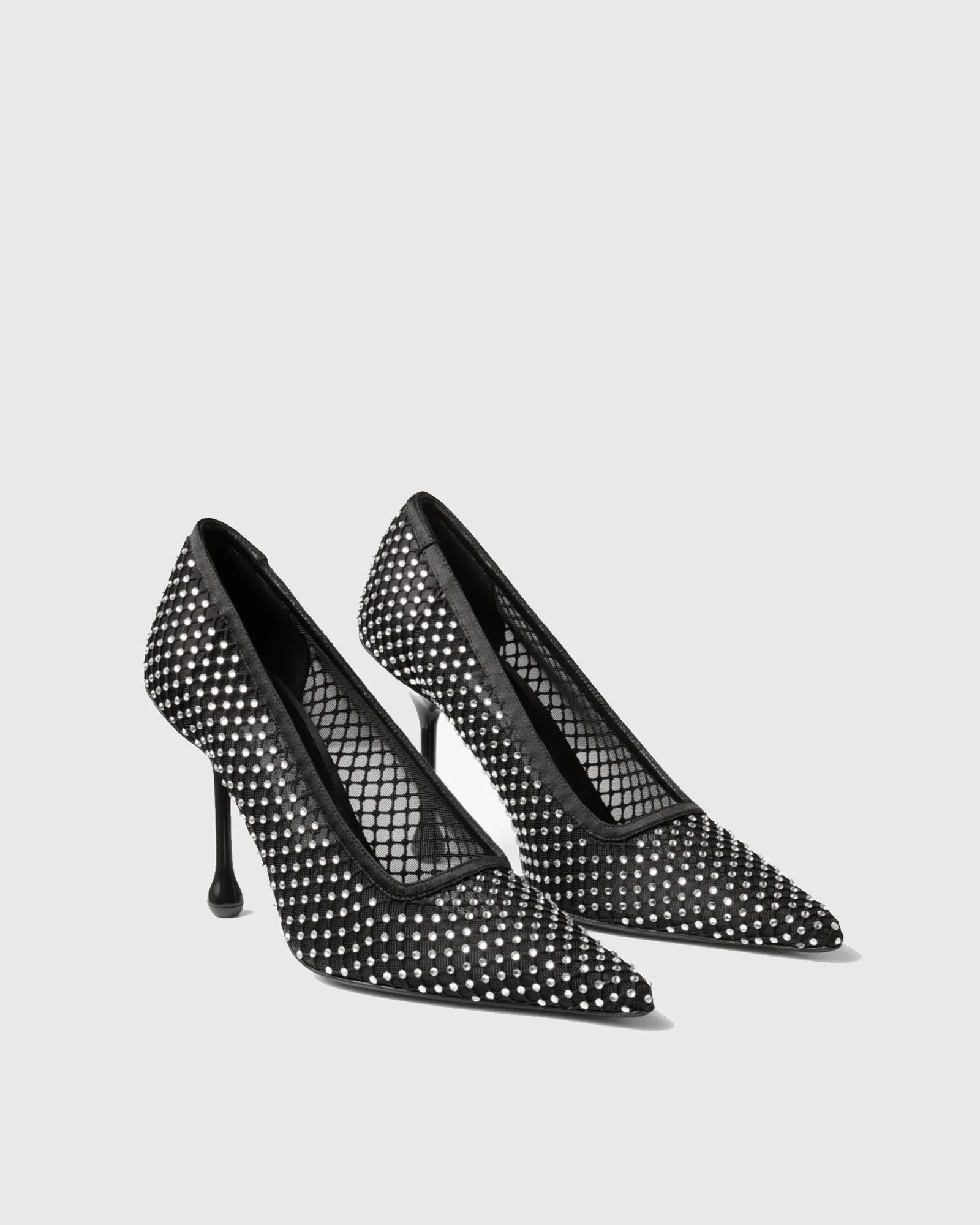Sada Diamond Mesh Pumps In Black
