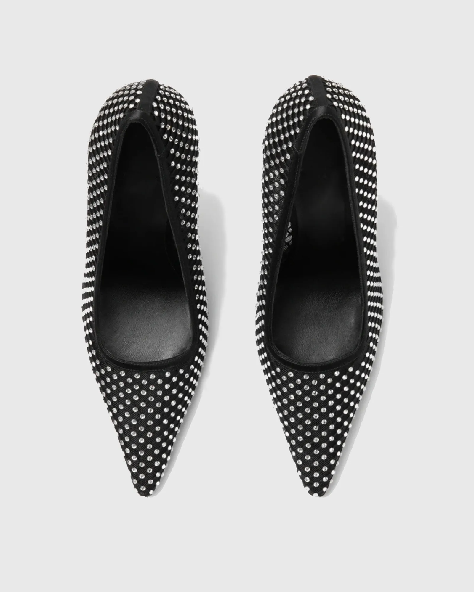 Sada Diamond Mesh Pumps In Black