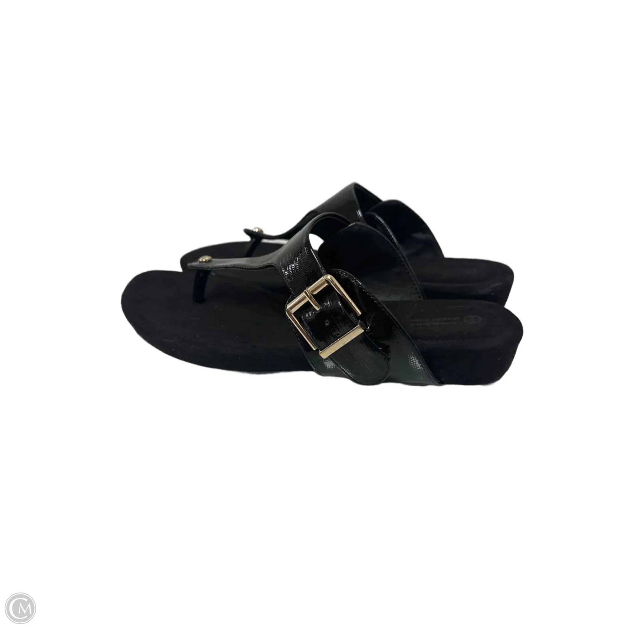 Sandals Flip Flops By Gianni Bini In Black, Size: 8