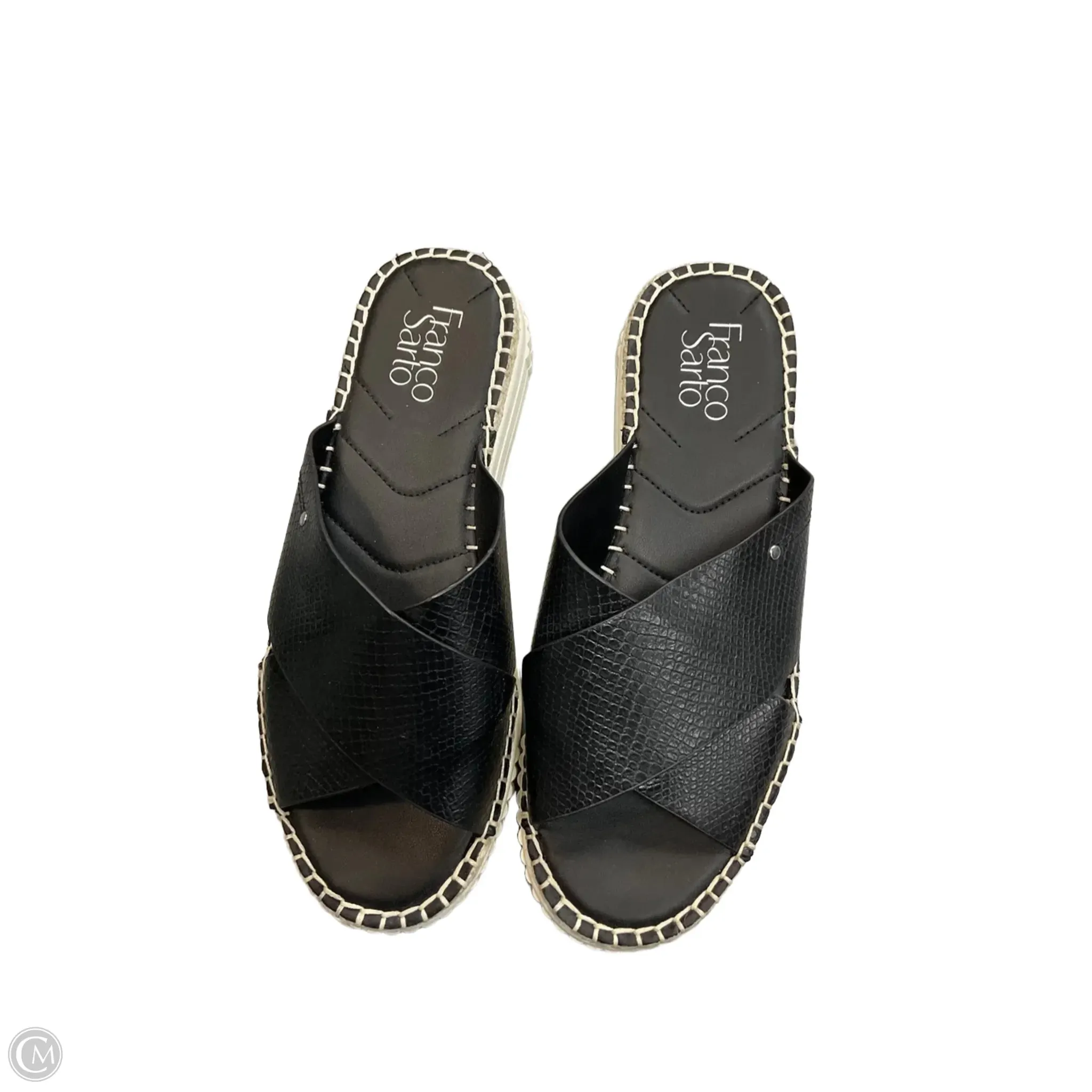 Sandals Heels Platform By Franco Sarto In Black, Size: 8.5