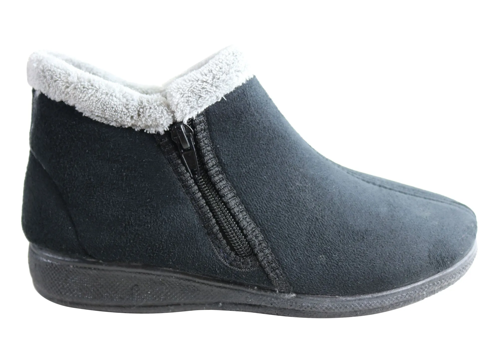 Scholl Orthaheel Dahlia Womens Comfort Supportive Boot Indoor Slippers