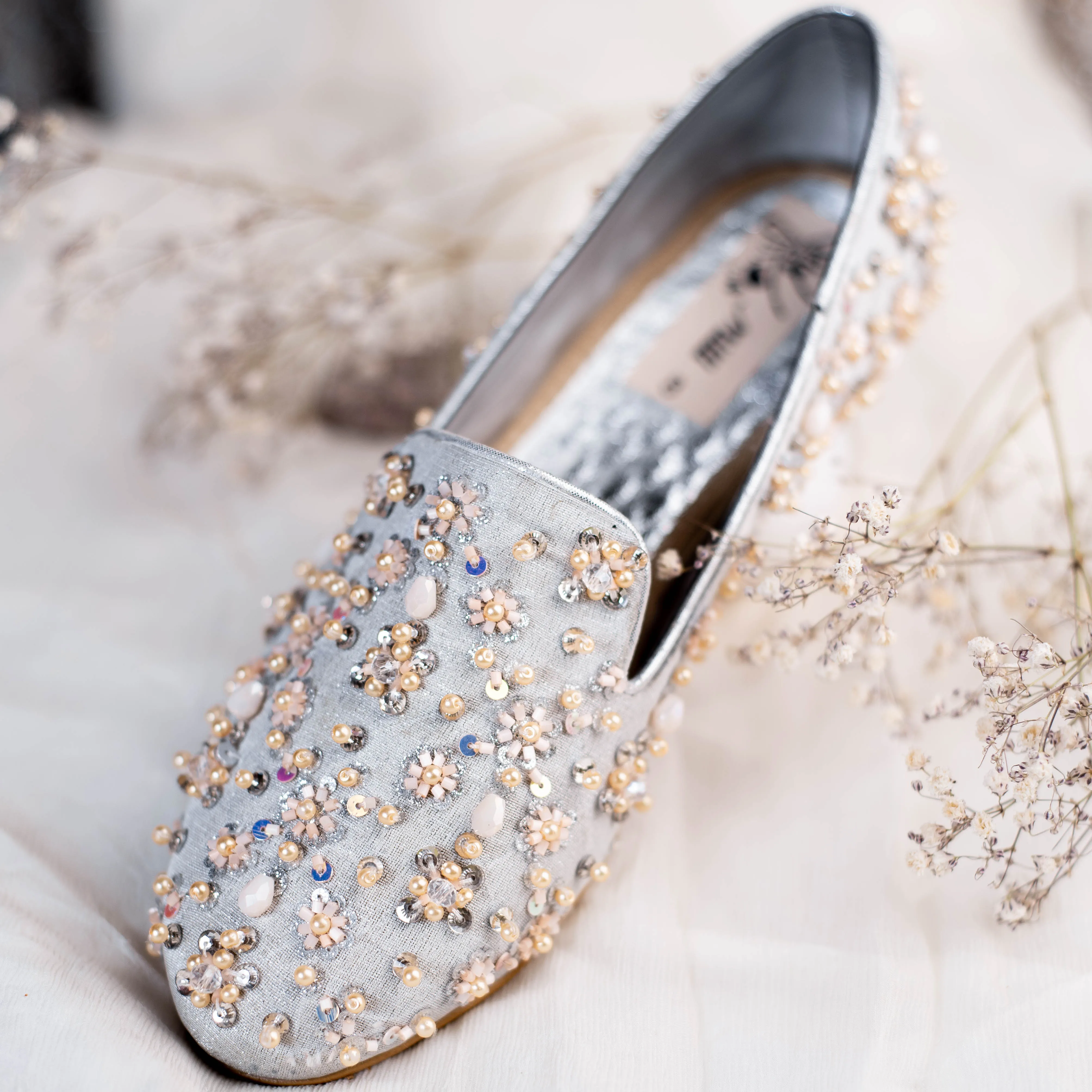 Silver Bridal Pumps