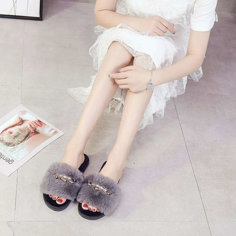 Soft Plush Fur Shoes
