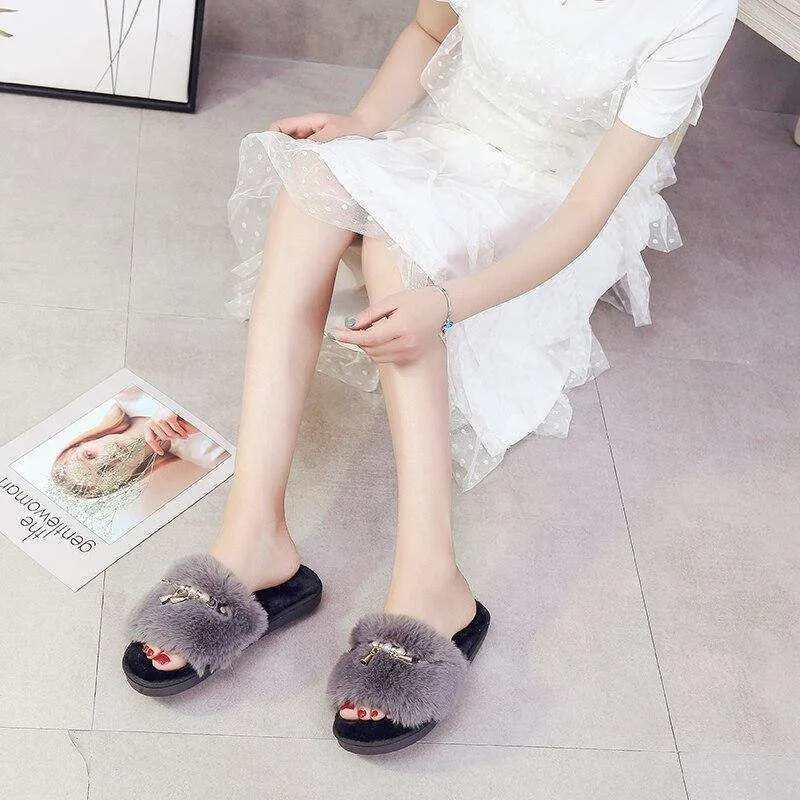 Soft Plush Fur Shoes