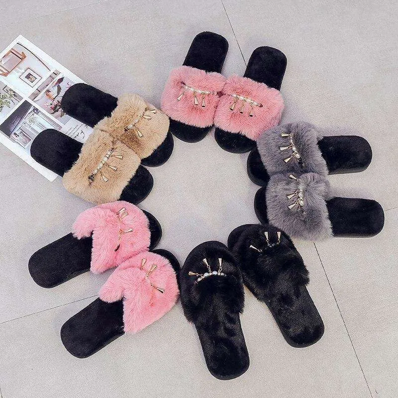 Soft Plush Fur Shoes