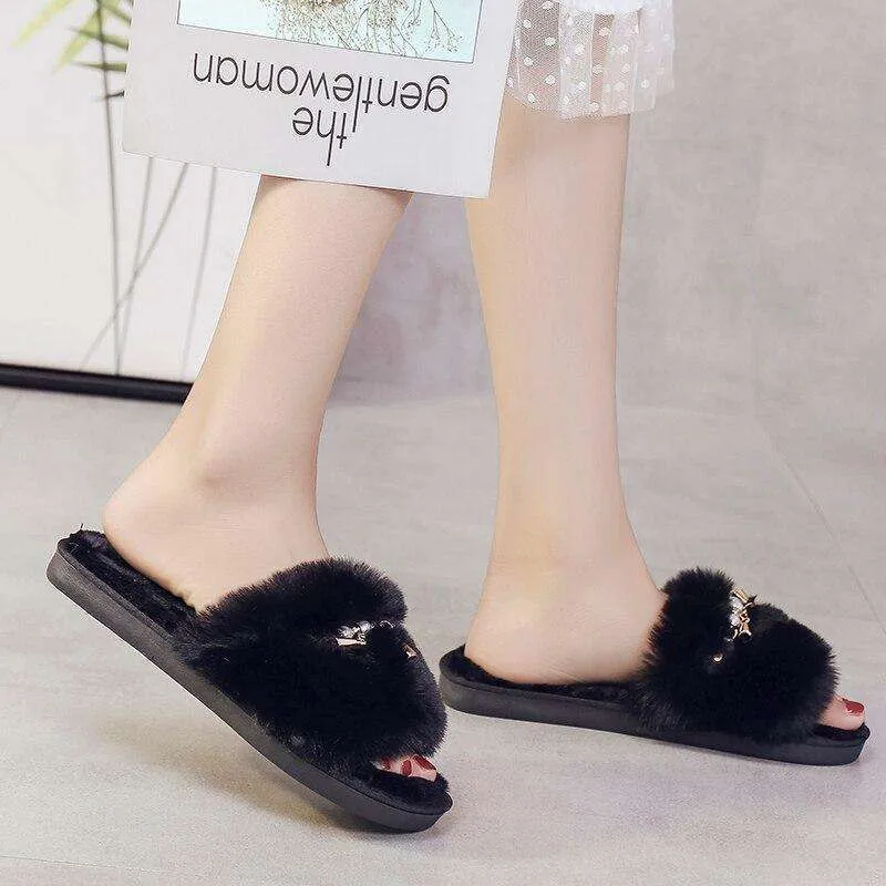 Soft Plush Fur Shoes