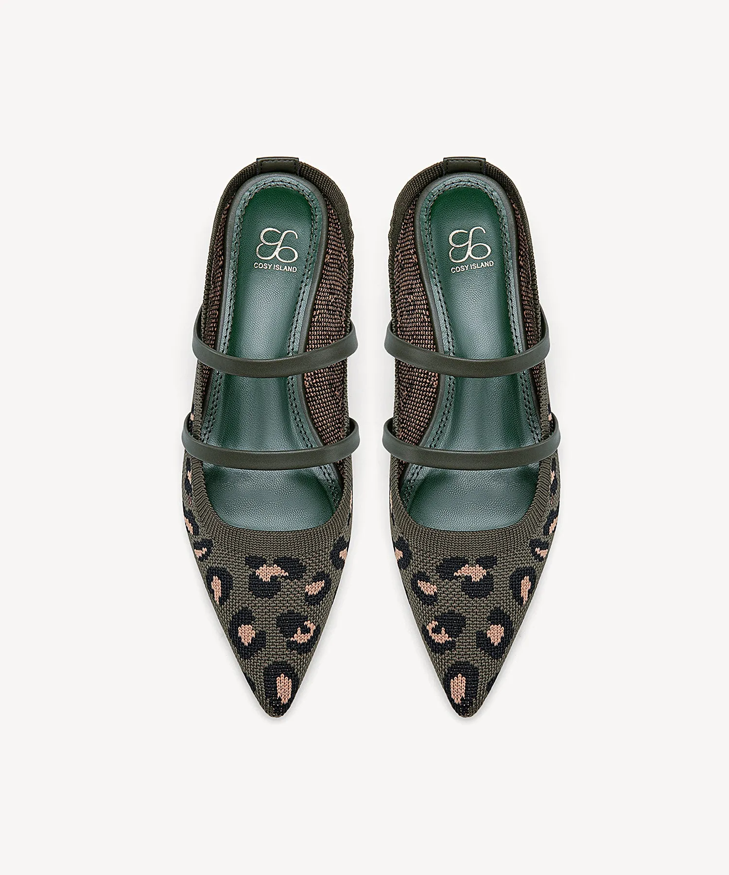 SoftWave Cut Out Block Heeled Mules leopard