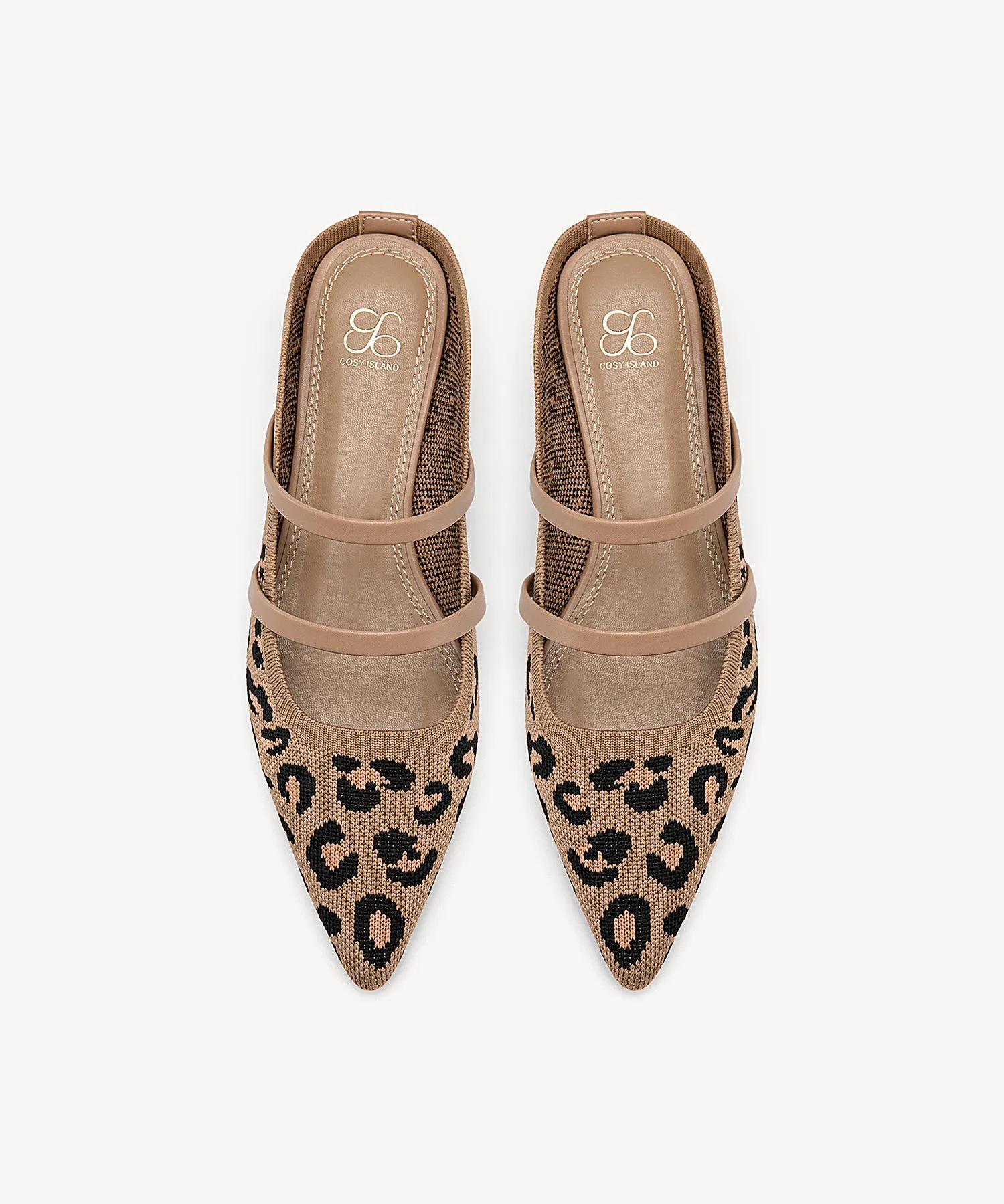 SoftWave Cut Out Block Heeled Mules leopard