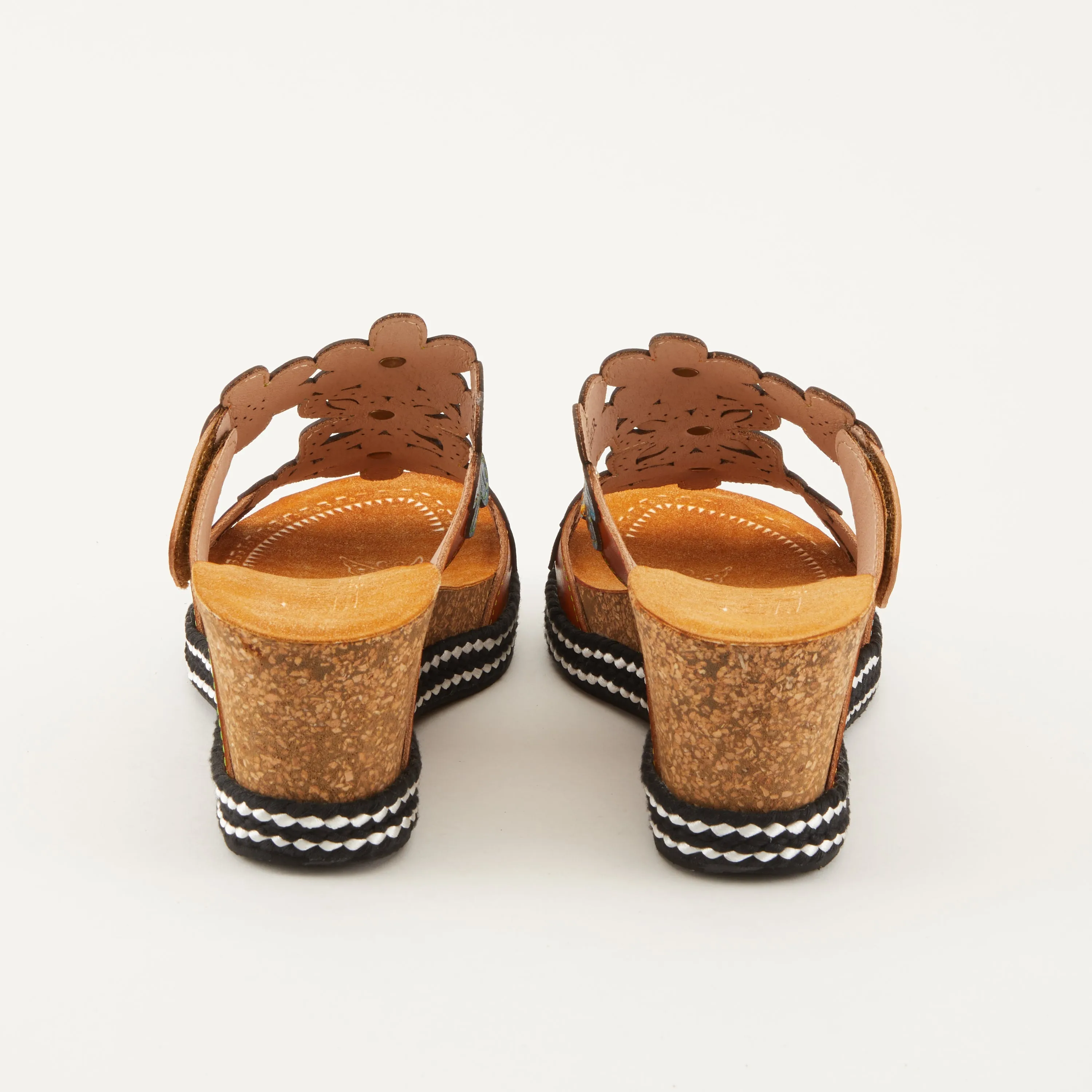 Spring Step Shoes L'Artiste Damour Slide Sandals Women’s Leather Multi Color