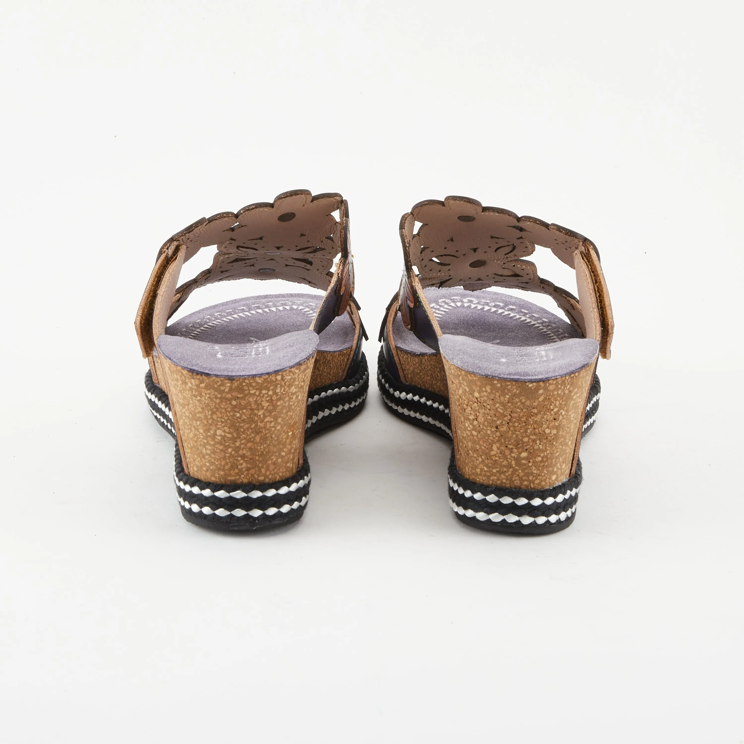 Spring Step Shoes L'Artiste Damour Slide Sandals Women’s Leather Multi Color