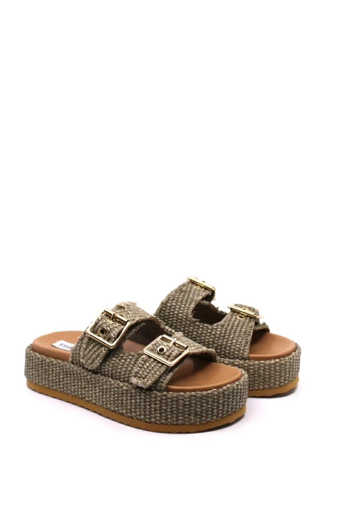 Steve Madden Karrigan Olive Raffia