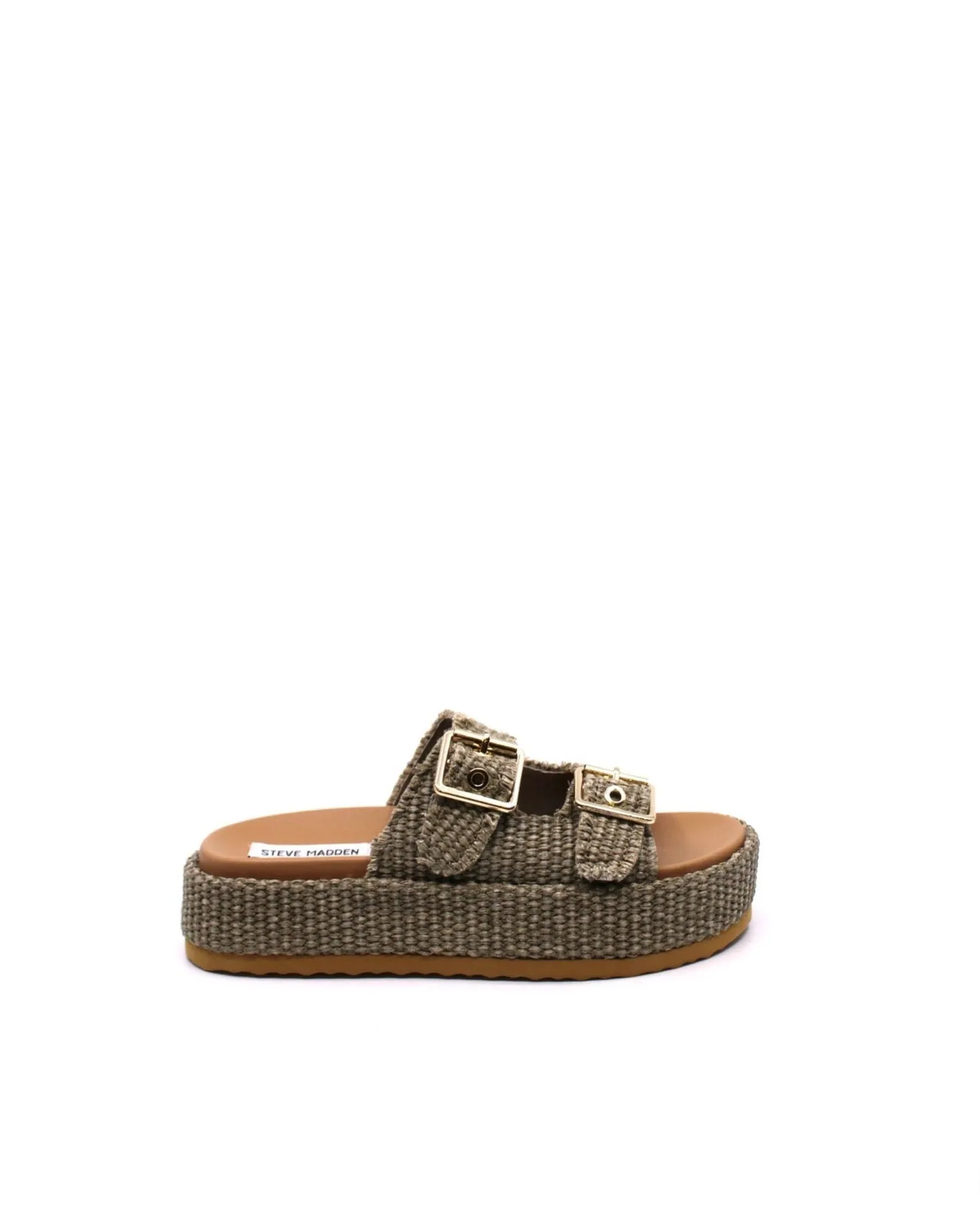 Steve Madden Karrigan Olive Raffia