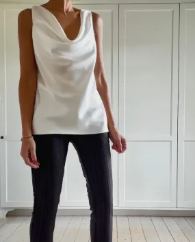 TOP WITH WATERFALL - WHITE