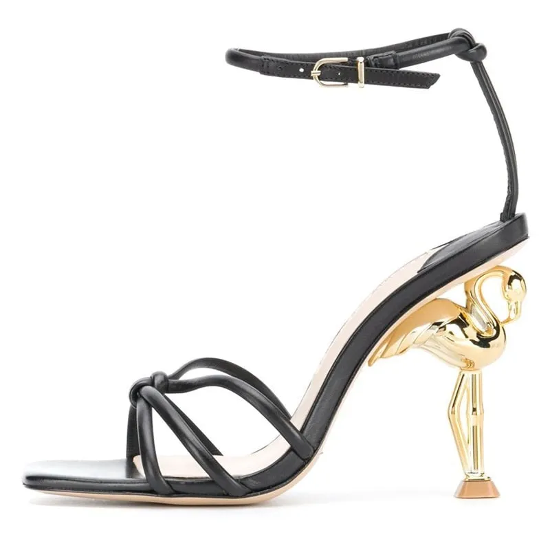 Unique Flamingo Strange High Heel Sandals