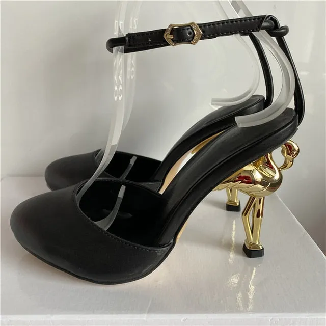 Unique Flamingo Strange High Heel Sandals