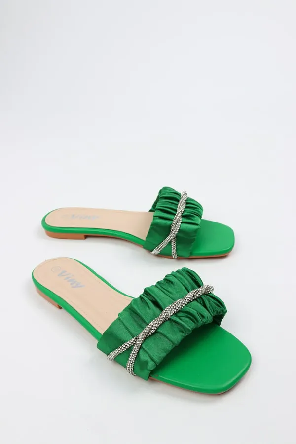 Viny - Women's Satin Bling Flats