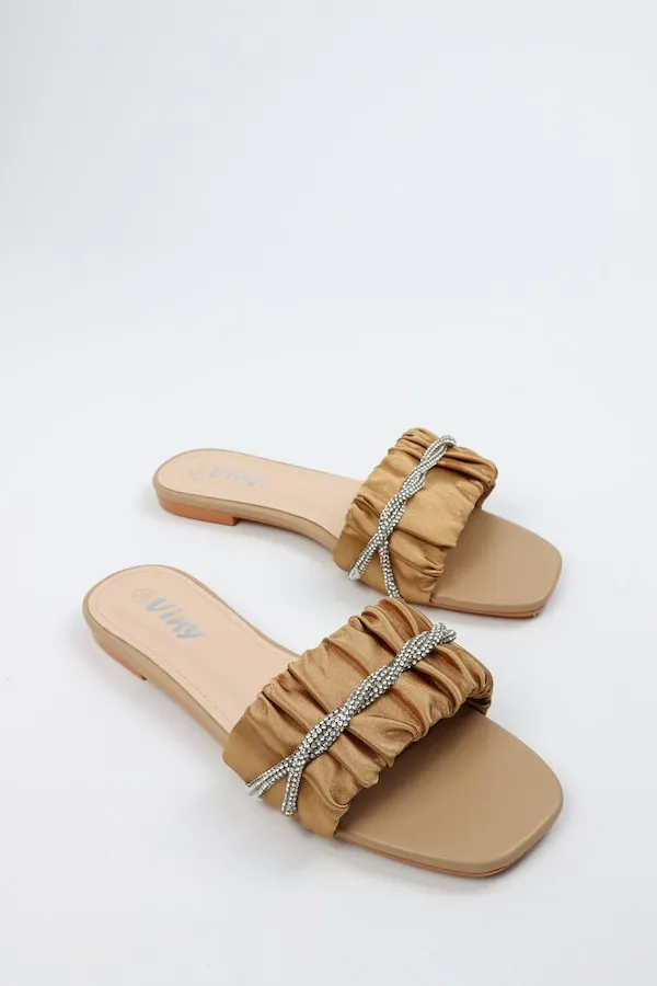 Viny - Women's Satin Bling Flats