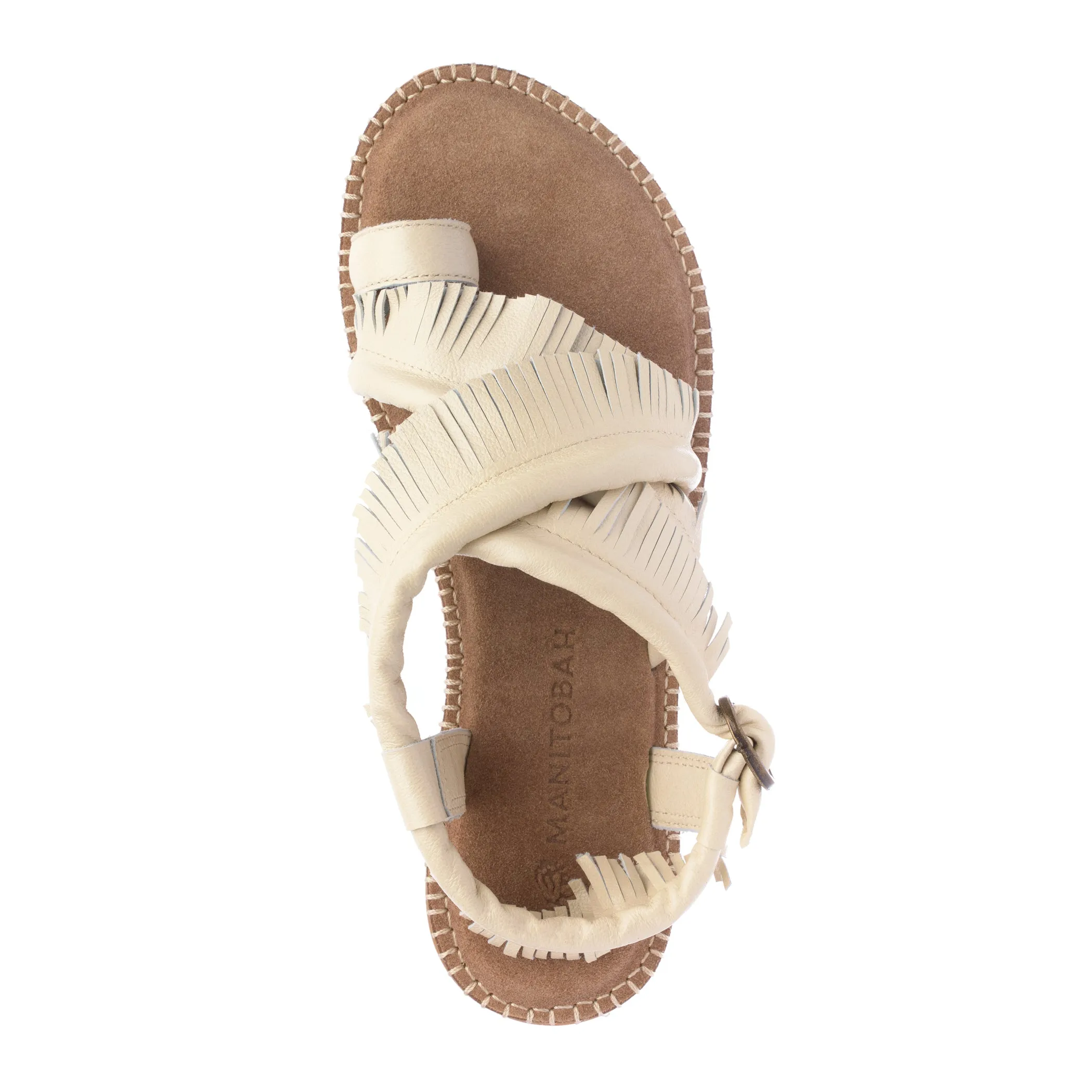 Wasaga Fringe Sandal - Cream LAST ONE SIZE 10