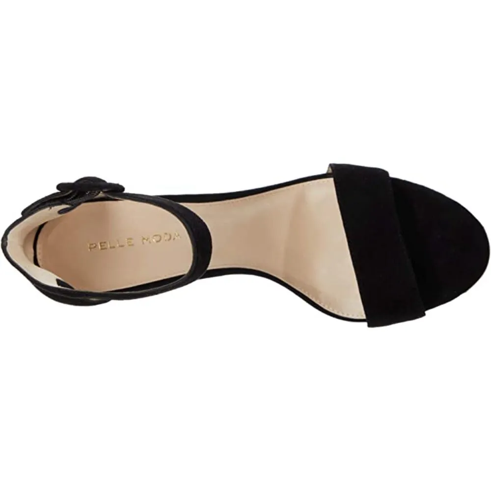 Zoey Black Suede Pelle Moda Sandals